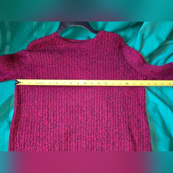 Kim Rogers Women's Red Black Sweater Medium Long Sleeve Casual Classic Cotton - Picture 6 of 13